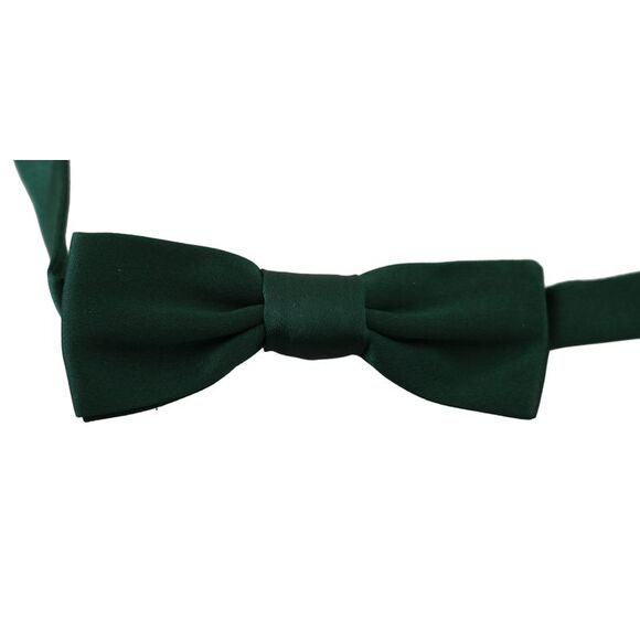 Dolce & Gabbana Dark Blue Silk Satin Adjustable Neck Men Papillon Bow Tie